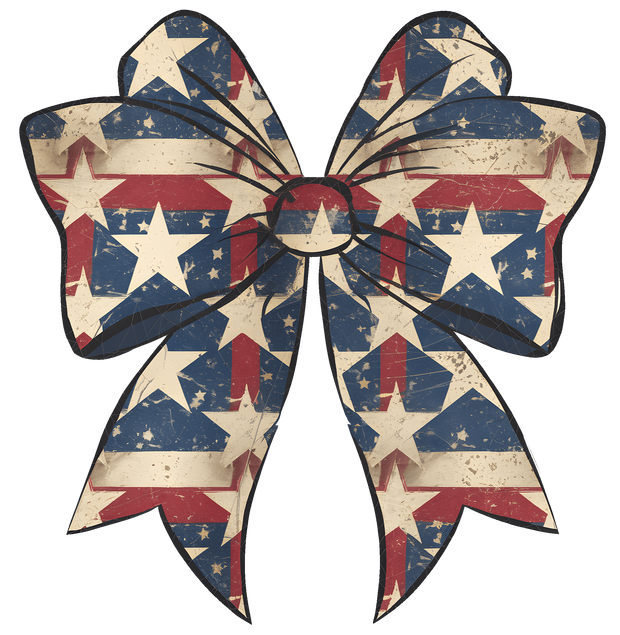 USA Stars Bow DTF (direct-to-film) Transfer