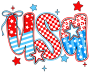 USA of multi-patterns 4th of July DTF (direct-to-film) Transfer