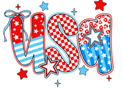 USA of multi-patterns 4th of July DTF (direct-to-film) Transfer