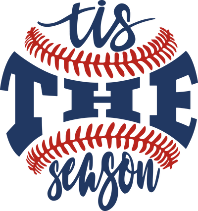 Baseball Tis the Season Bseball Laces DTF (Direct to Film) Transfer