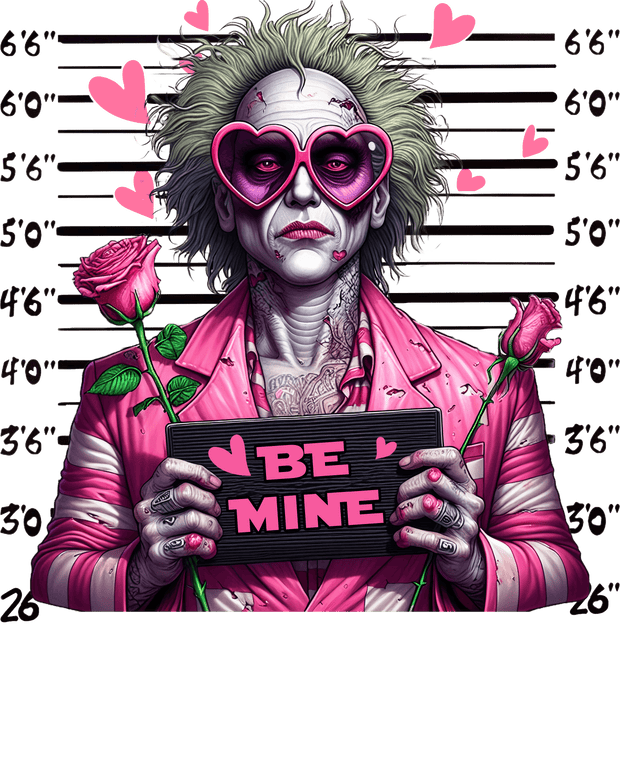 Valentine Be Mine Beetlejuice DTF (direct-to-film) Transfer