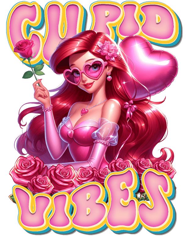 Valentine Cupid Vibes Ariel DTF (direct-to-film) Transfer