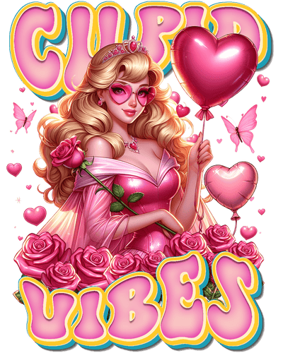 Valentine Cupid Vibes Aurora DTF (direct-to-film) Transfer