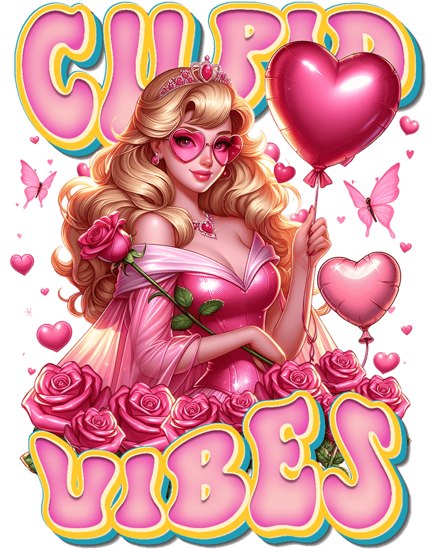 Valentine Cupid Vibes Aurora DTF (direct-to-film) Transfer