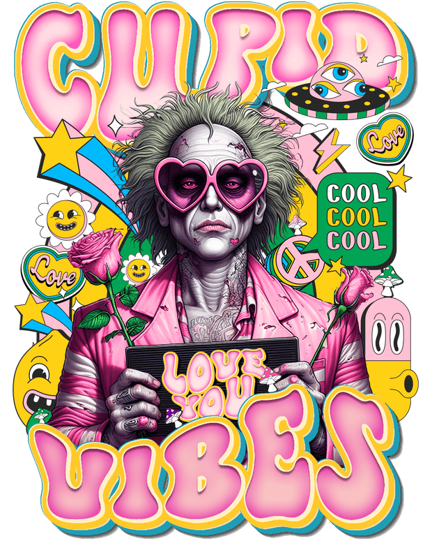 Valentine Cupid Vibes Cool Stacked DTF (direct-to-film) Transfer