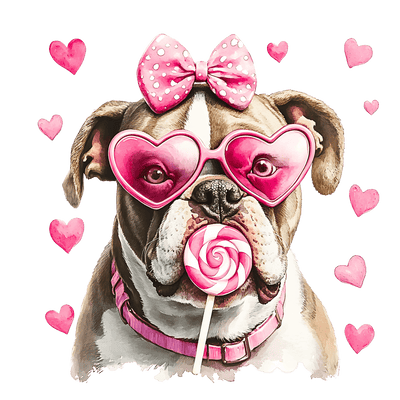 Valentine English in Pink DTF (direct-to-film) Transfer