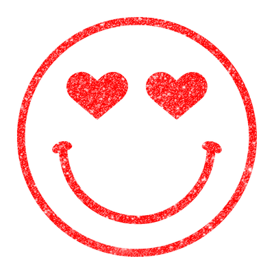 Valentine Red Smiley DTF (direct-to-film) Transfer