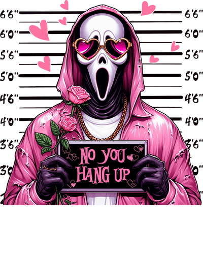 Valentine Scream in Pink DTF (direct-to-film) Transfer