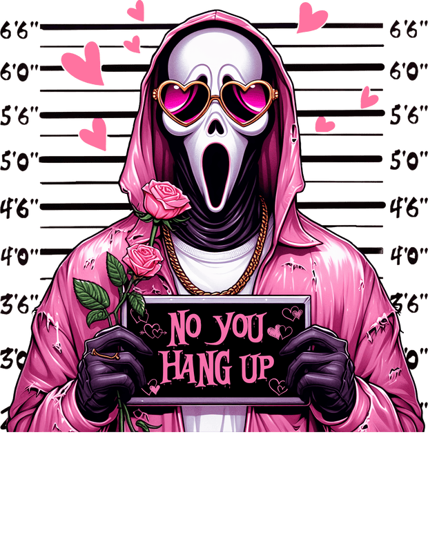 Valentine Scream in Pink DTF (direct-to-film) Transfer