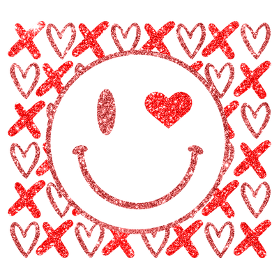 Valentine Smiley With Heart Eye DTF (direct-to-film) Transfer