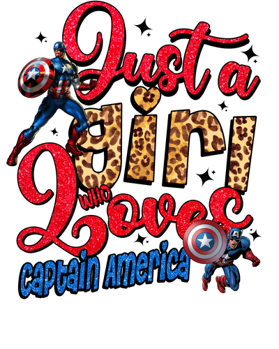 Valentine Who Loves Captain America DTF (direct-to-film) Transfer