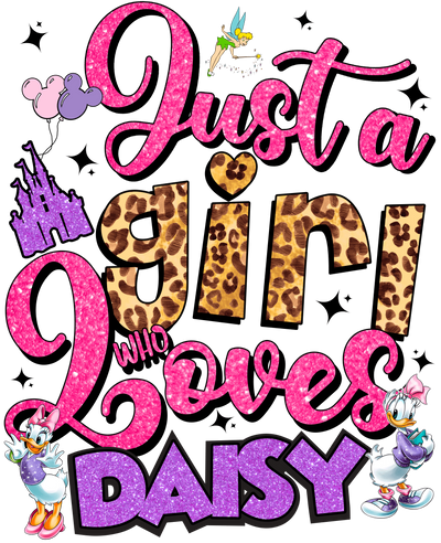 Valentine Who Loves Daisy DTF (direct-to-film) Transfer