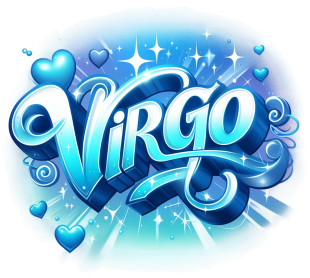 Virgo 2 Blue Zodiac DTF (direct-to-film) Transfer