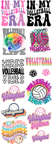 Volleyball Vibes 2 60x22" DTF Ready to Ship Gang Sheet