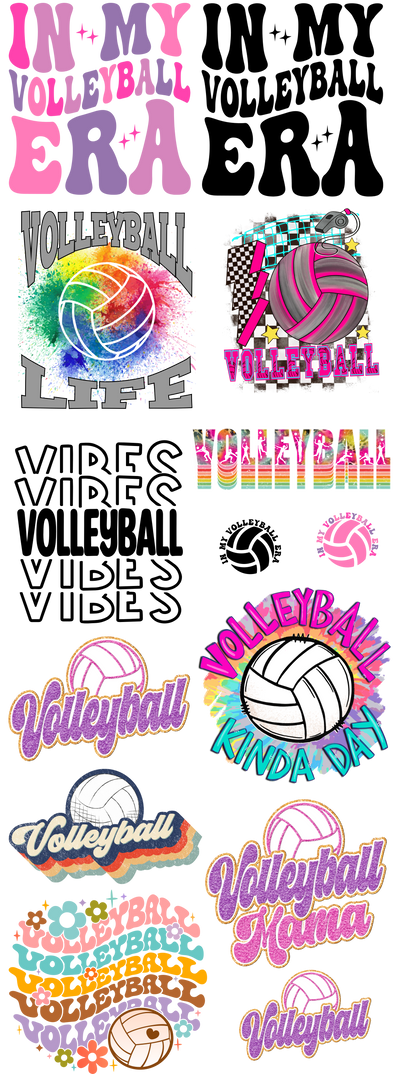 Volleyball Vibes 2 60x22" DTF Ready to Ship Gang Sheet