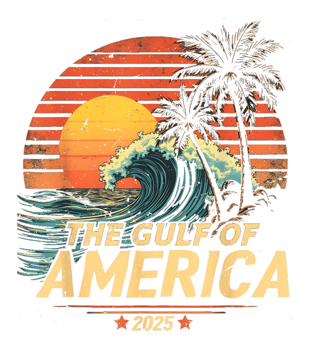 Waves Splashing Gulf of America DTF (direct-to-film) Transfer