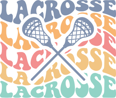 Wavy Text Lacrosse DTF (direct-to-film) Transfer