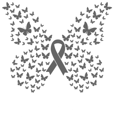 White Font Brain Cancer Butterfly DTF (direct to film) Transfer