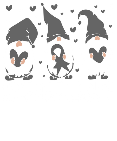 White Font Gnome One Fights Alone DTF (direct to film) Transfer