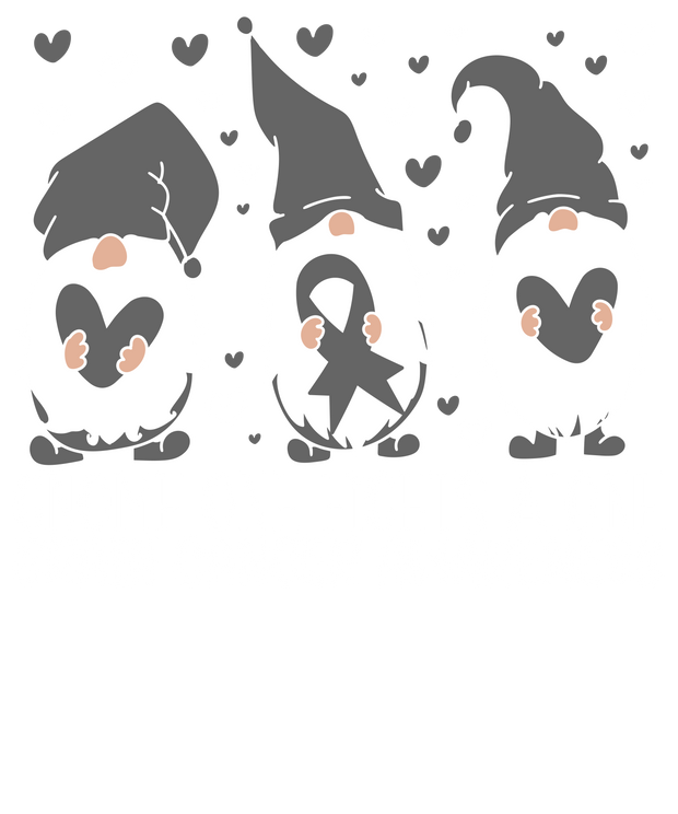 White Font Gnome One Fights Alone DTF (direct to film) Transfer