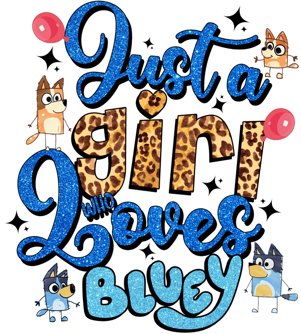 Who Loves Bluey Valentine DTF (direct-to-film) Transfer
