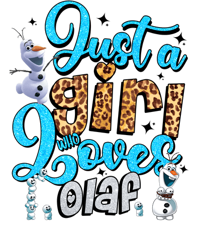 Who Loves Olaf Valentine DTF (direct-to-film) Transfer