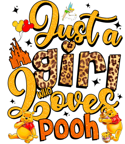 Who Loves Pooh Valentine DTF (direct-to-film) Transfer