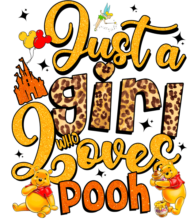 Who Loves Pooh Valentine DTF (direct-to-film) Transfer