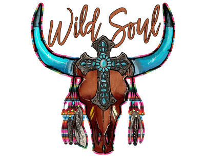 Wild Soul in Horns DTF (direct-to-film) Transfer