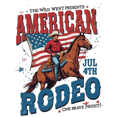 Wild West Presents Rodeo DTF (direct-to-film) Transfer