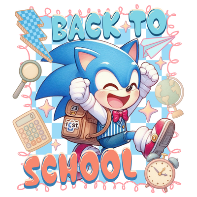 Winking School Sonic DTF (direct-to-film) Transfer
