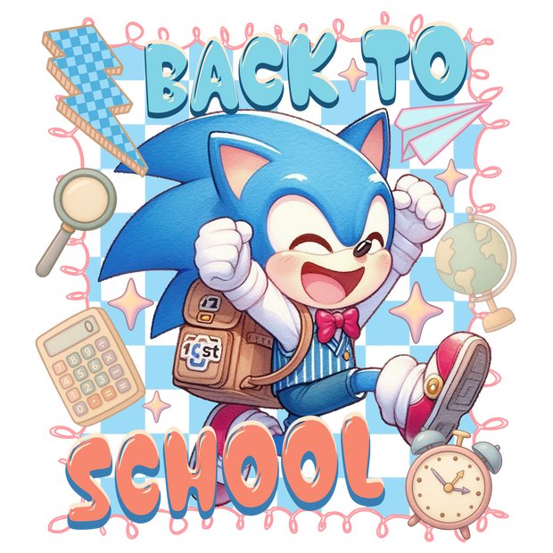 Winking School Sonic DTF (direct-to-film) Transfer