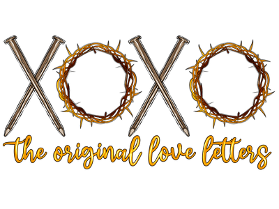 XOXO Nails Love Letters DTF (direct-to-film) Transfer