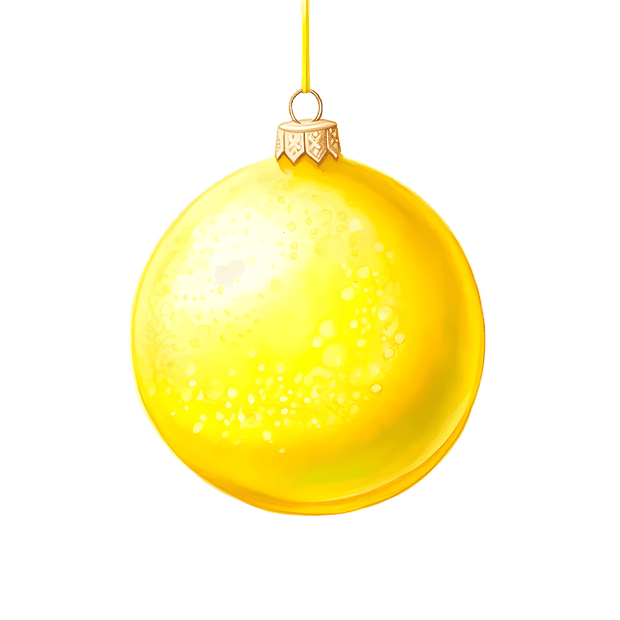 Yellow Ball Ornament DTF (direct-to-film) Transfer