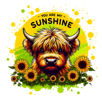 You are my Sunshine Cow DTF (direct-to-film) Transfer