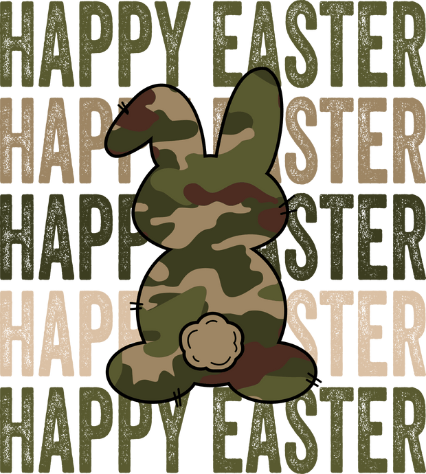 Easter (Happy Easter Stacked camobunny) - DTFreadytopress