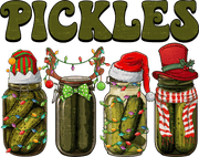 Pickles with Santa DTF Transfer DTF (direct-to-film) Transfer