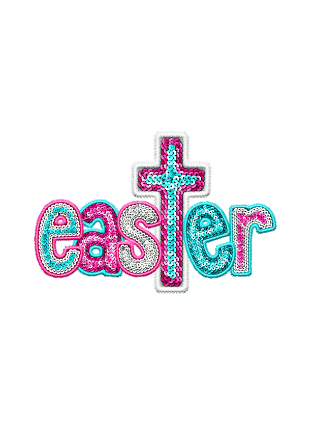 Faux Sequin Easter DTF (direct-to-film) Transfer - Twisted Image Transfers