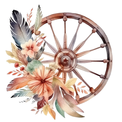 Floral Wheel DTF (direct-to-film) Transfer