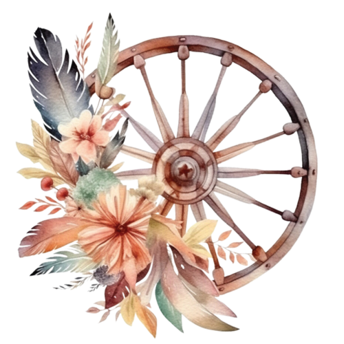 Floral Wheel DTF (direct-to-film) Transfer