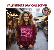 Gildan Hoodie with 11" Pink Somebody's Fine Ass Valentine - Twisted Image Transfers