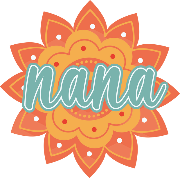 Grandparent (Nana Flower (Retro) - DTFreadytopress