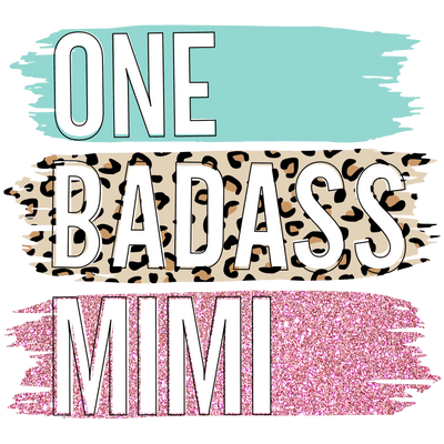 Grandparent (One Badass Mimi (Pastel + Leopard) - DTFreadytopress