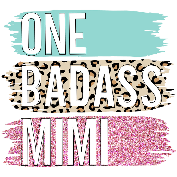 Grandparent (One Badass Mimi (Pastel + Leopard) - DTFreadytopress