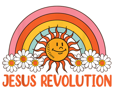 Jesus Revolution Rainbow and Sun DTF (direct-to-film) Transfer - Twisted Image Transfers