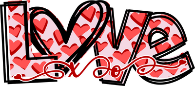 Love XO DTF (direct-to-film) Transfer - Twisted Image Transfers