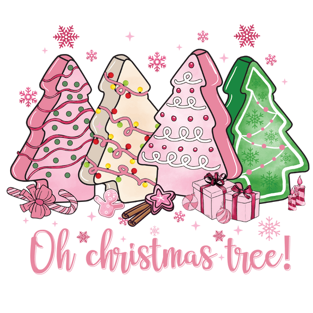 T-Shirt with Oh Christmas Tree Design with Direct to Film (DTF) Transfer - Twisted Image Transfers