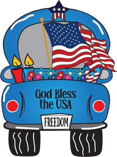 Patriotic (God Bless USA Truck) - DTFreadytopress