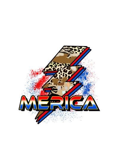 Patriotic (Merica (Lighting Bolt) - DTFreadytopress