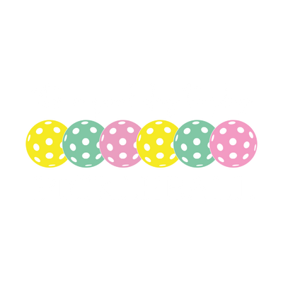 pickleball white DTF (direct-to-film) Transfer